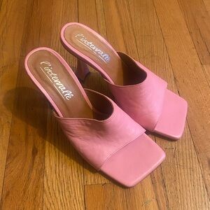 L’INTERVALLE Cythera Open  Square Toe Shoe in Pink Size 9 EUR 39- NWOB Gorgeous